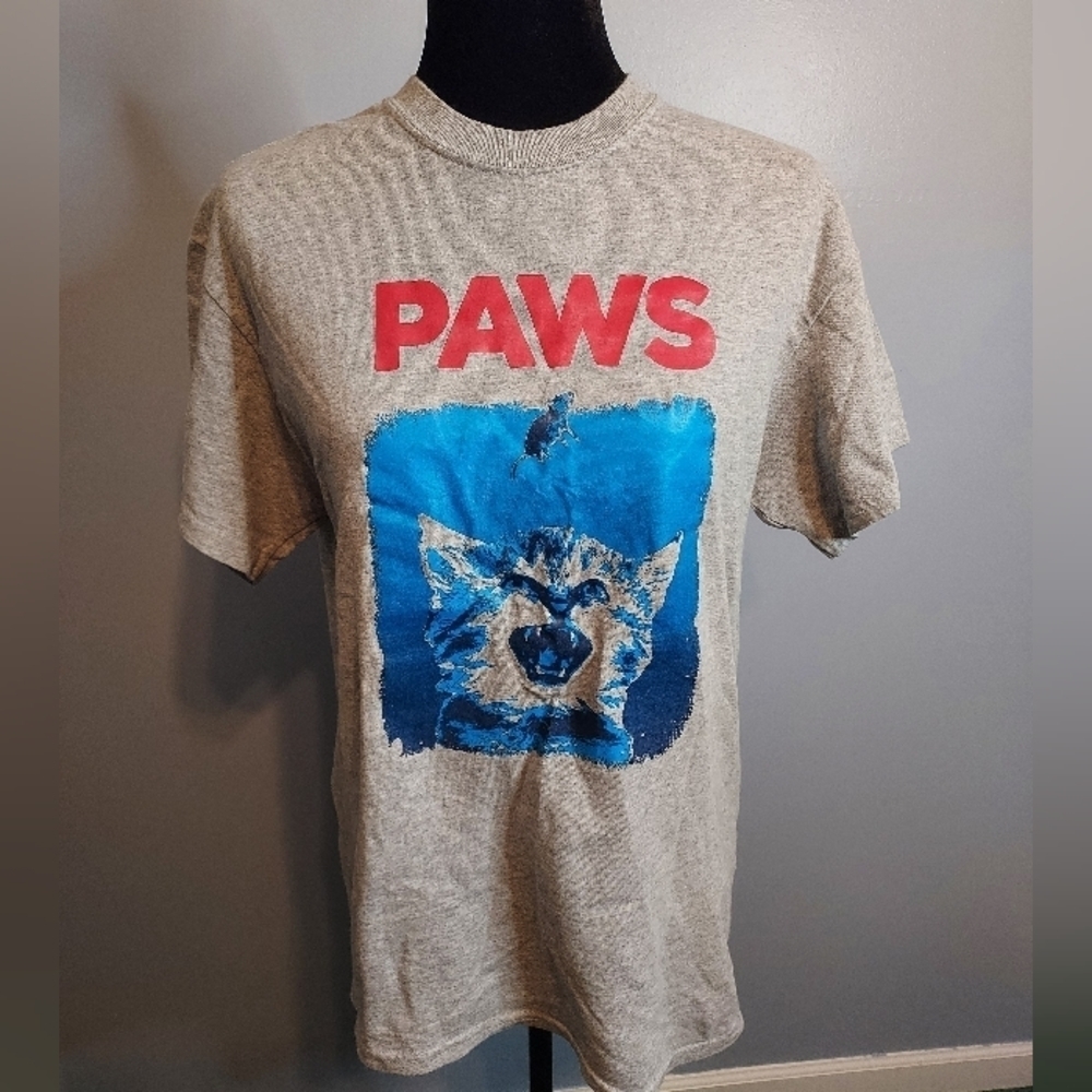 Gildan Heavy Cotton Paws T-Shirt Size Medium Juniors